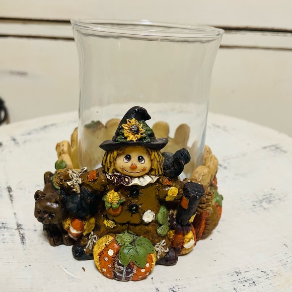 Sale! Autumn Scarecrow Candle Holder - Picture 4 of 5
